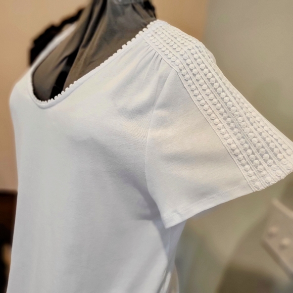 NWT 2X Rafaella White 100% Cotton Knit Top - Picture 4 of 13